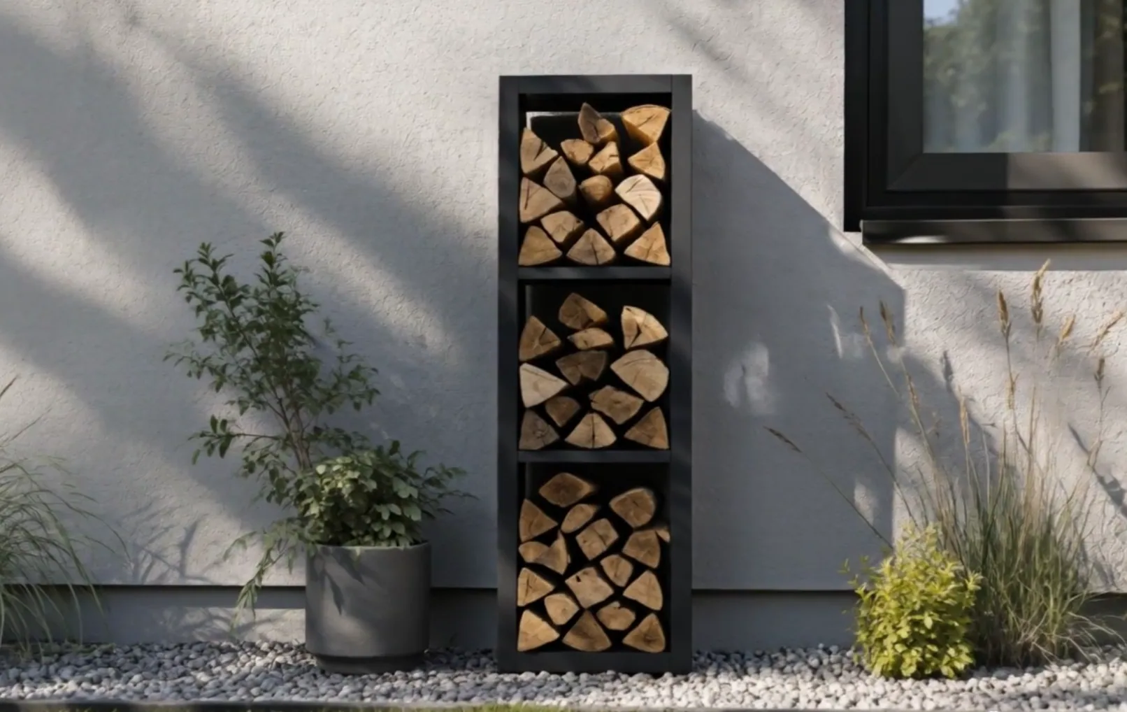 Vertical 3-tier aluminium - perspective
