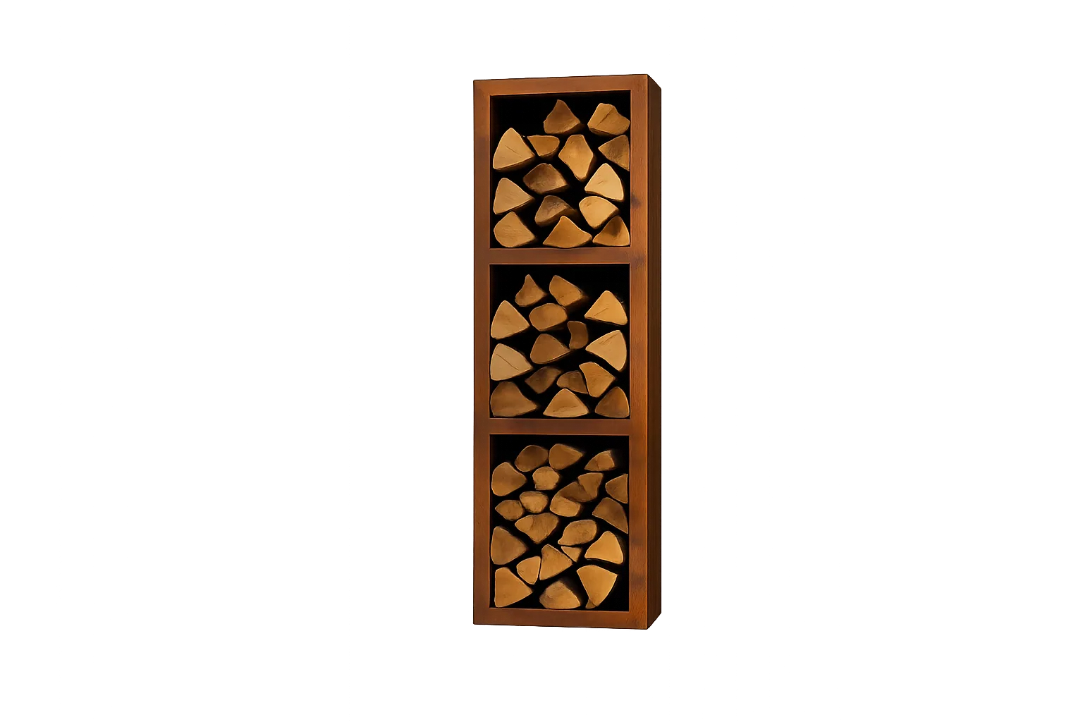 Vertical 3-tier Corten steel
