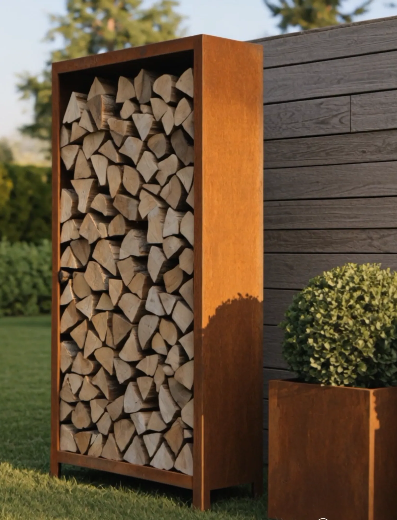 Corten steel framed - mise en situation