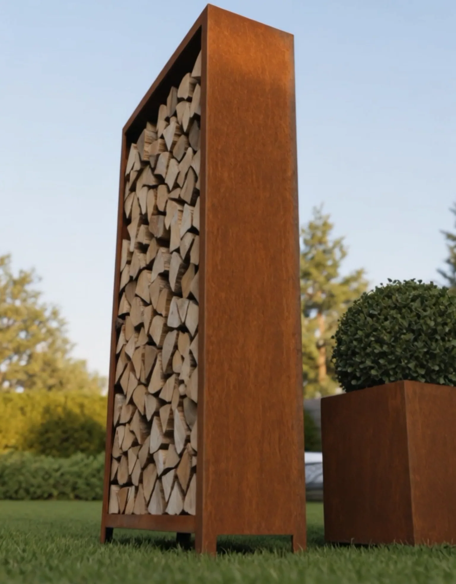 Corten steel framed - détail final