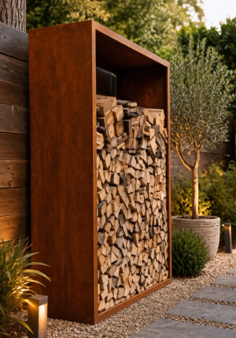 Corten steel box - environnement
