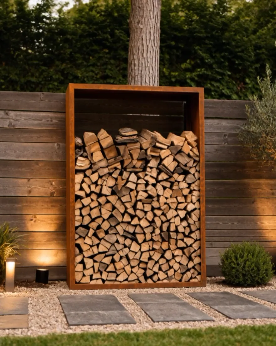 Corten steel box - détail