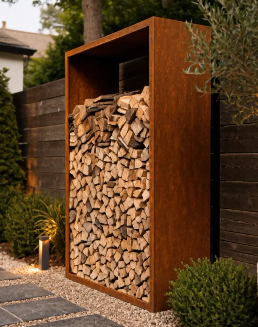 Corten steel box - perspective