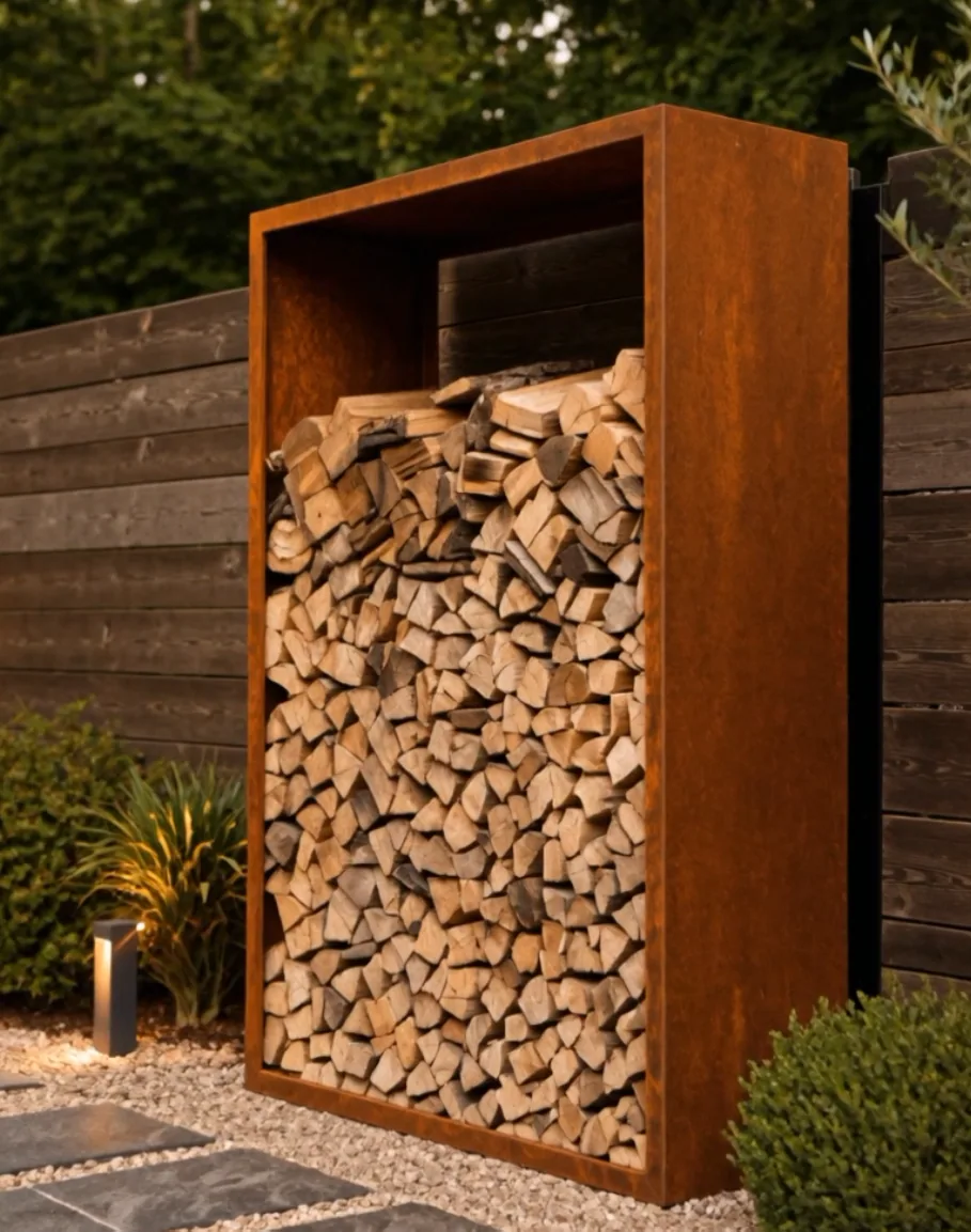 Corten steel box - finition