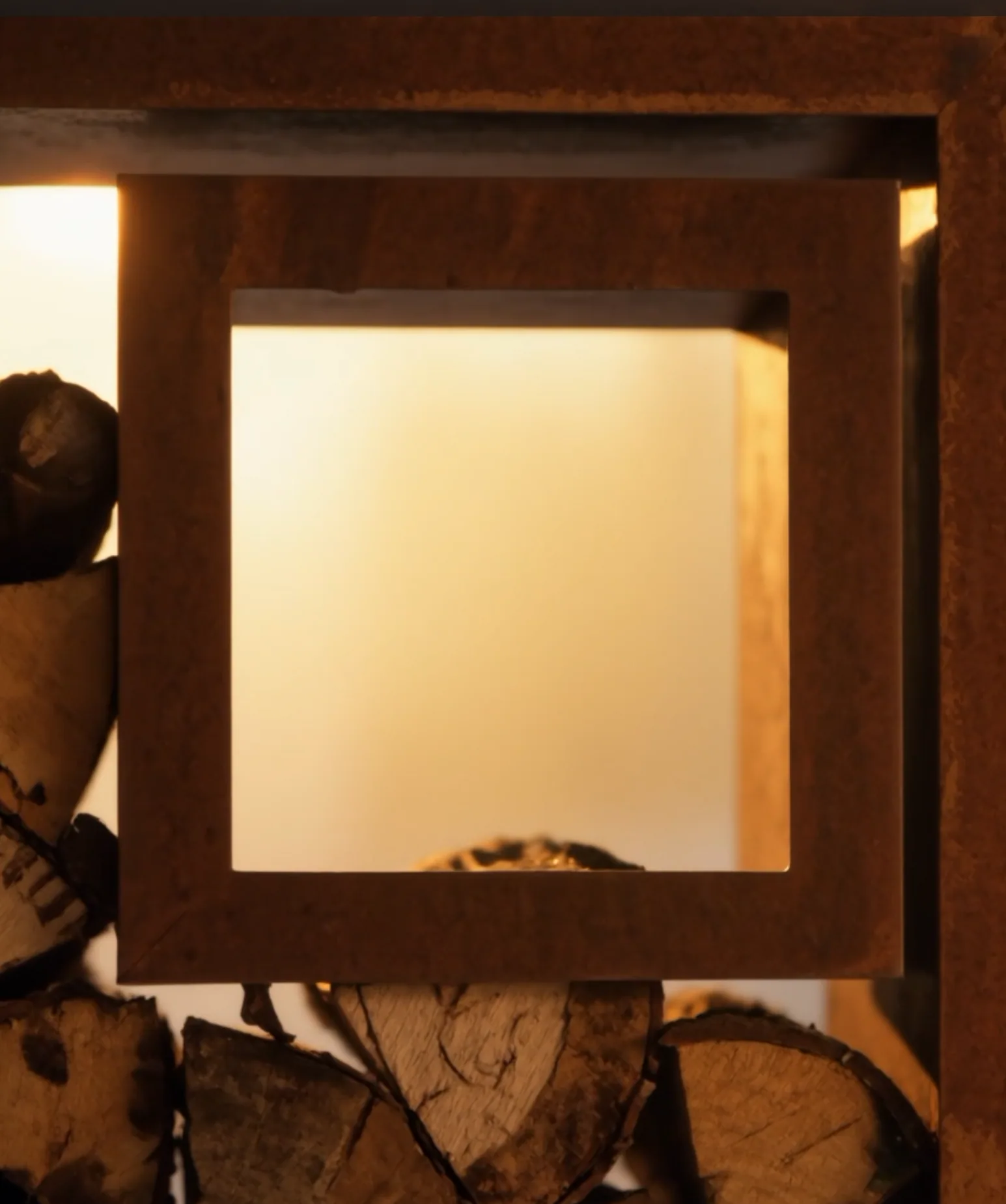 Fortito square Corten window module - détail final