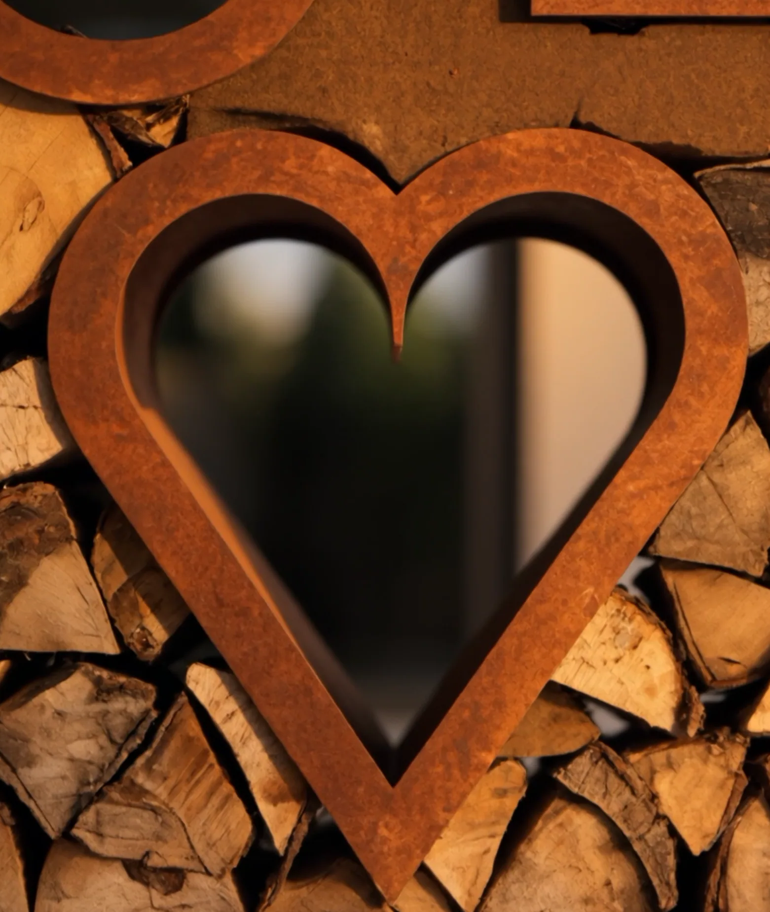 Meum decorative Corten heart - détail