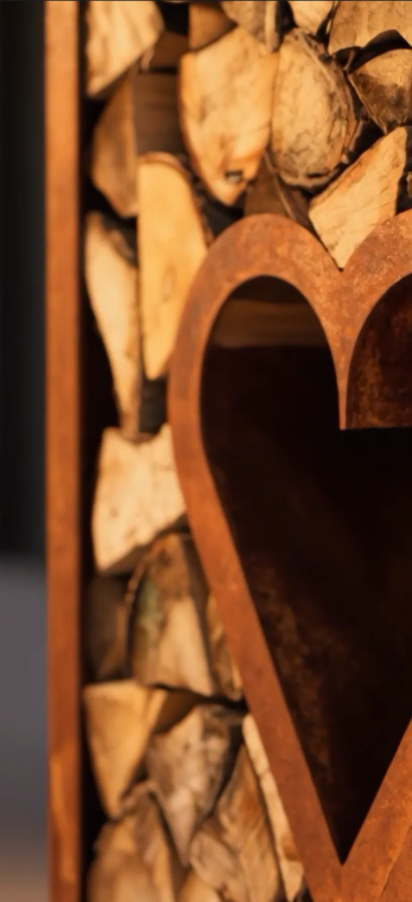 Meum decorative Corten heart - finition