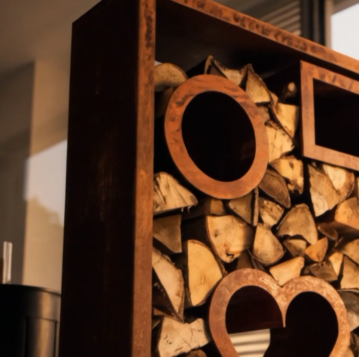 Circulu round Corten window - mise en situation