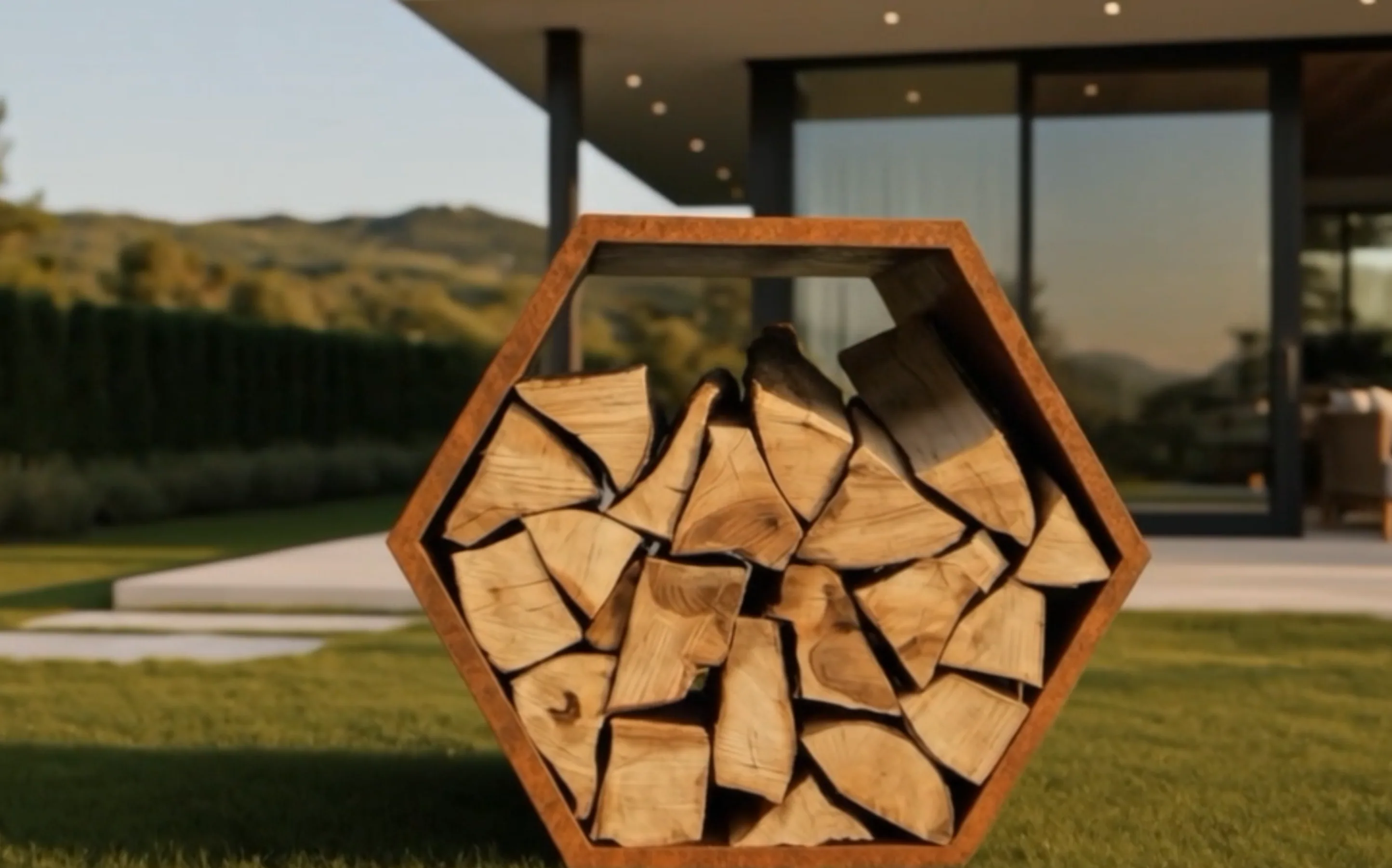 Corten steel furniture