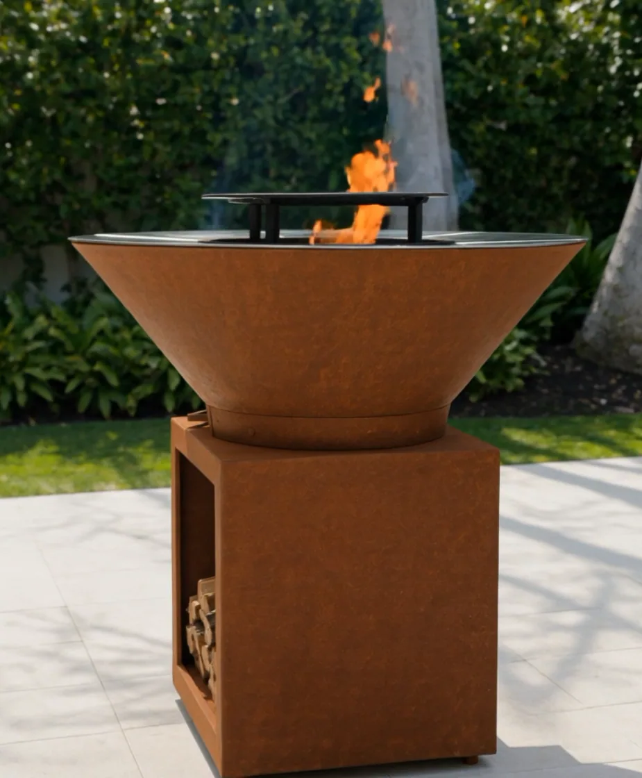 Corten steel fire pits