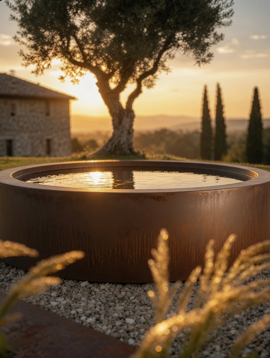 Round tray - perspective
