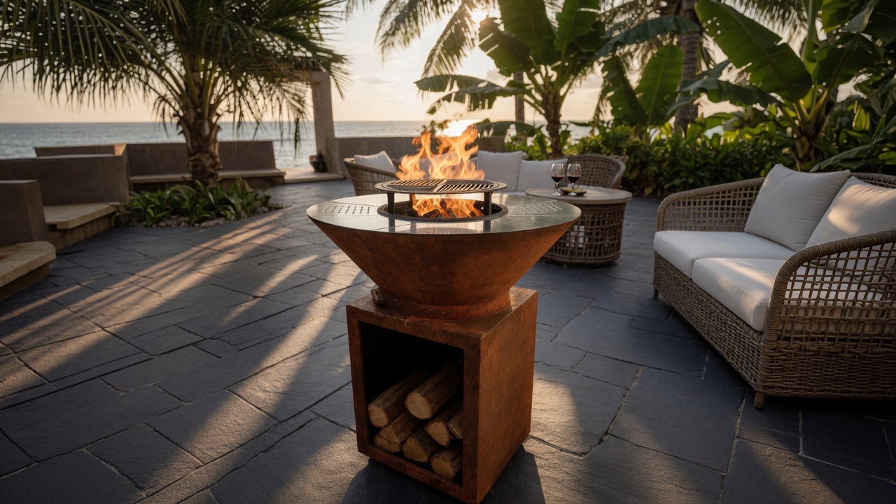 Corten steel fire pits