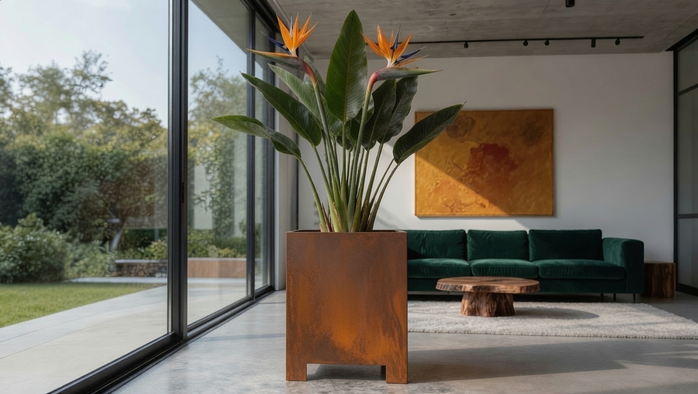 Corten steel planters