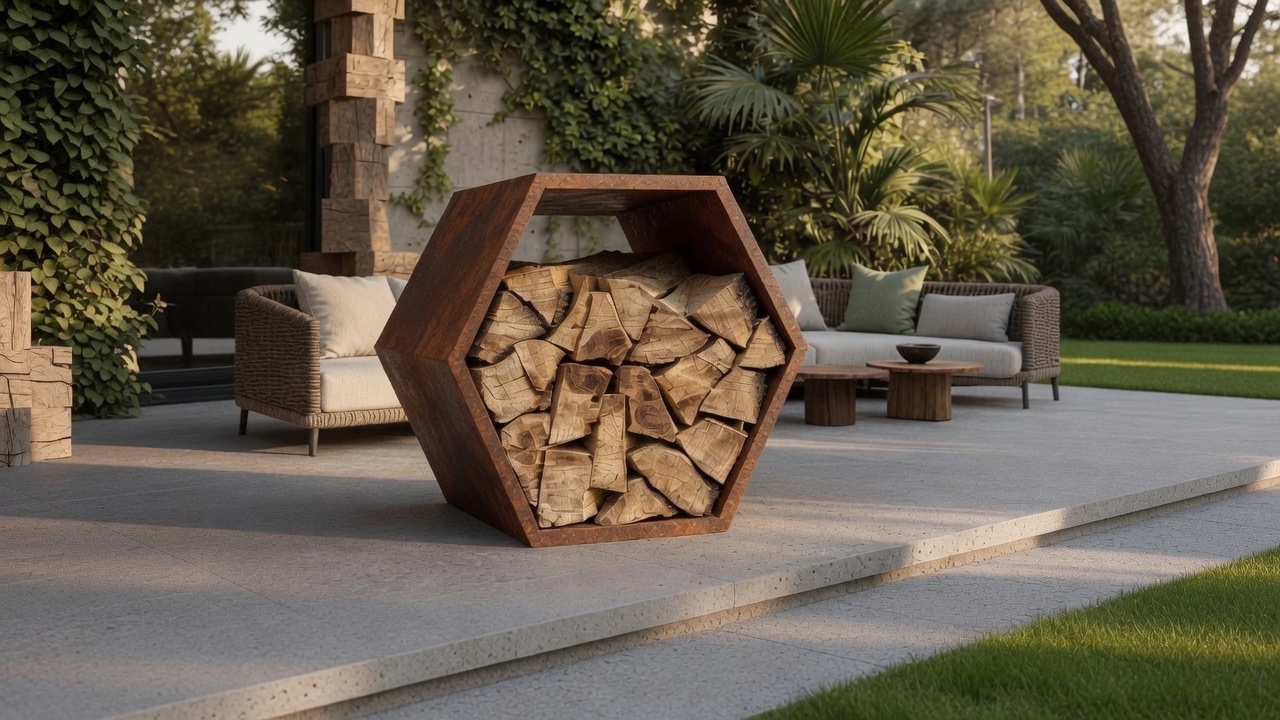 Corten steel furniture